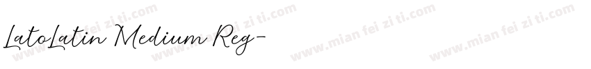 LatoLatin Medium Reg字体转换